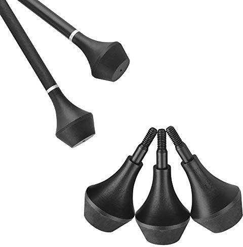 ZSHJGJR Archery Arrow Heads Safety Arrow Tips Nylon Blunt Arrowhead Screw in Broadheads Arrow Point for Hunting Game Practice 16/12pcs (6, Black)
