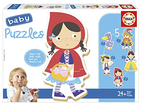 Educa - Baby Puzzle Märchen | 5in1 Babypuzzleset 3/4/5 Teile | Märchen Kinderpuzzle, Erstes Puzzle | ab 2 Jahren (19669)