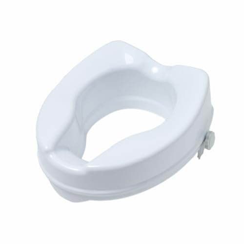 Cyman - Elevador de WC de 15 cm sin Tapa – Asiento Encajable, Desmontable y Adaptable a Inodoros Ovalados – Ideal para Personas Mayores o con Movilidad Reducida