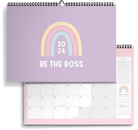 Monatskalender 2024 Wandkalender A4 Quer I Wandkalender für Paare und Singles oder als Familienkalender I Familienplaner, Monatsplaner, Zuhause oder Büro