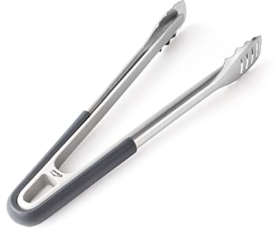 Lacor - 63049 - Pinces Duplo, Pinces de service, Cuisine, Acier inoxydable 18/10, Nylon, 30cm, Poignée résistante à la chaleur, Lave-vaisselle