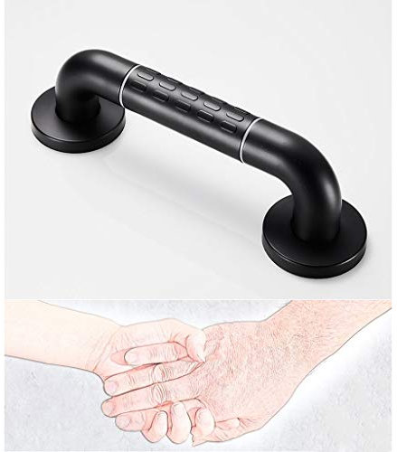 Haltegriffe, Griff, Sicherheitsunterstützung, Handläufe, Haltegriff für Badezimmer – Handicap-Bar für Dusche, WC-Haltegriffe, Edelstahl-Haltegriff – Badezimmer-Handicap-Schienen, schwarze Balance-Sta
