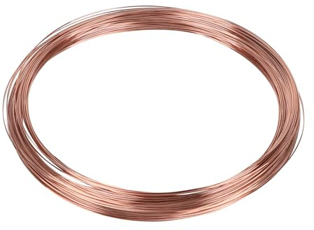 EFUTURETIME Filo di Rame Puro Nudo, ø 1mmx50m, T2 Filo Rame Non Smaltato per Saldatura, Esperimenti, Gioielli, Giardino, Piante