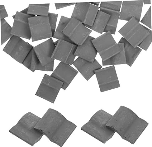 NUOBESTY 50stücke Mini-dachziegel Simulierte Kleine Dachziegel Für Mini-Haus-dachziegel DIY-Miniatur-dachziegel Sandtisch-dachziegeldekore DIY-Layout-dachziegeldekore Dachziegelrequisiten
