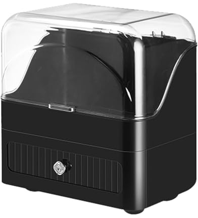 RMAN Organizer Porta Trucchi Antipolvere Organizzatore Trucchi con Cassetti Organizer Bagno per Skincare, Profumi, Cosmetici, Nero
