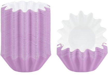 Muffin-Backförmchen 50 Stücke Multicolor Kuchen Tassen Chrysanthemen Tassen Party Hochzeit Lila