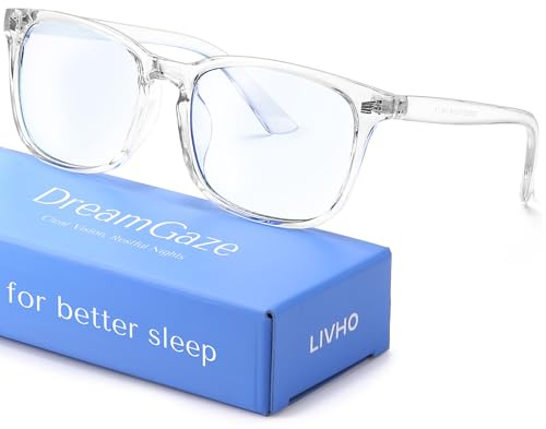 livho DreamGaze Blaulichtfilter-Brille für Männer – Blaulichtschutz – Premium Gaming- & Bildschirmbrille für Besseren Schlaf