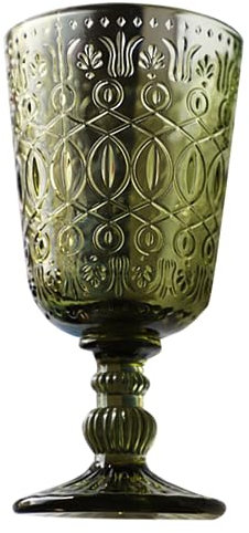 FUNOMOCYA Calice Da Vino Europeo in Vetro Con Rilievo Vintage Coppa Delicata Multiuso Per Casa e Festa Bicchiere Elegante Per Sangria Spumante e Bibite Decorazione Raffinata e Regalo