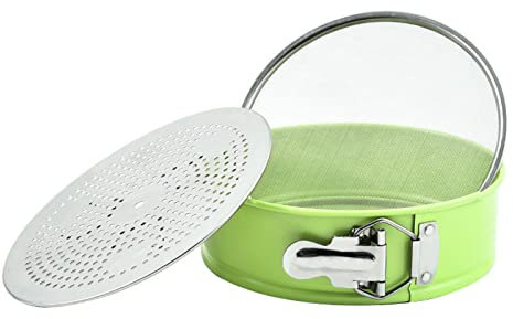 MDHQ Kitchen - Tamiz de harina fina profesional redondo de acero inoxidable para hornear