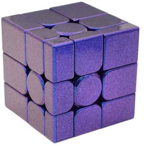 Bukefuno GAN Mirror M UV 3x3 Speed-Zauberwürfel Gan 3x3x3 2022 Spiegel würfel Magnetisch GAN Mirror UV Puzzle Lila FarbCube (UV-Version)