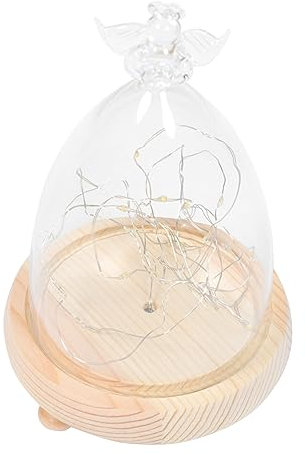 IMIKEYA 1PC String Glass Dome Ornament Elegant Angel Shape Decorative Cover for String Lights Craft for Home Office Stable Base for Use Romantic Decor
