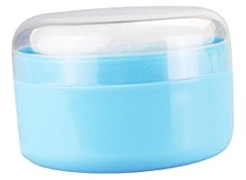 Beatifufu 2 Stück Puderquaste Und Leerer Pulverbehälter Mit Sieb Hautfreundliche Puderbox Für Babypuder Kunststoff Mit Stoffquaste Geeignet Für Zuhause Und Unterwegs
