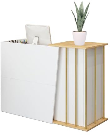 CXFSCD Empfangstresen, Rezeption mit Schreibtisch, Thekentisch, einfacher moderner Supermarkt, Convenience-Salon, Bekleidungsgeschäft, KassiererRezeption für die Lobby(Size:140cm,Color:Warmweiß)