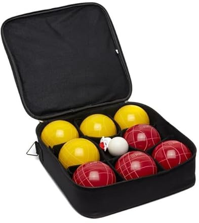 DOCTOR SPORT Bocce (Gioco di Boules) Pétanque - Professionale 10 cm - 8 kg in una borsa in tela ordinata - Gioco di qualità superiore - 8 palline