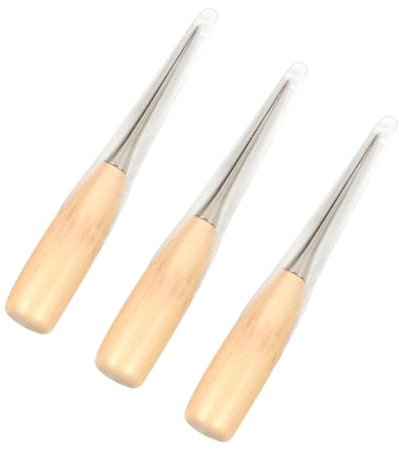 DIYEAH 3stücke Nähahle Mit Holzgriff Praktisches Nähwerkzeug Für Leder Stücken Diy-nähzubehör Für Heimgebrauch Zum Nähen Bohren Und Reparieren Von Teppichen Segeltuch Polster Mänteln Zelt