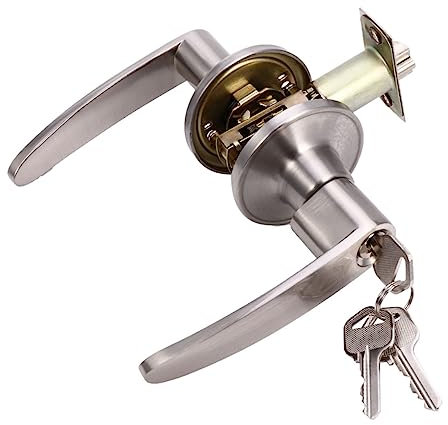 SEWACC Serrure De Porte Intérieure Ergonomique Verrouillage Rotatif Anti-rouille Silencieuse Pour Chambre Salle De Bain Bureau Sécurité