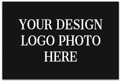 Zerbino nero con logo personalizzato, tappeto da ingresso personalizzato per affari, negozi e ufficio, dimensioni a scelta (40 x 60 cm, 50 x 80 cm, 60 x 90 cm), tappetino antiscivolo con il tuo