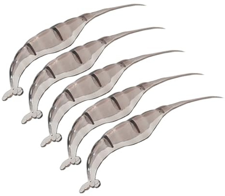 SOLUSTRE Sgusciatore di Gamberi in Plastica Riutilizzabile, Utensile Portatile per Frutti di Mare, Set da 5 Pezzi Compatto per Cucina Domestica, per Rimuovere Gusci e Facilitare La Pulizia
