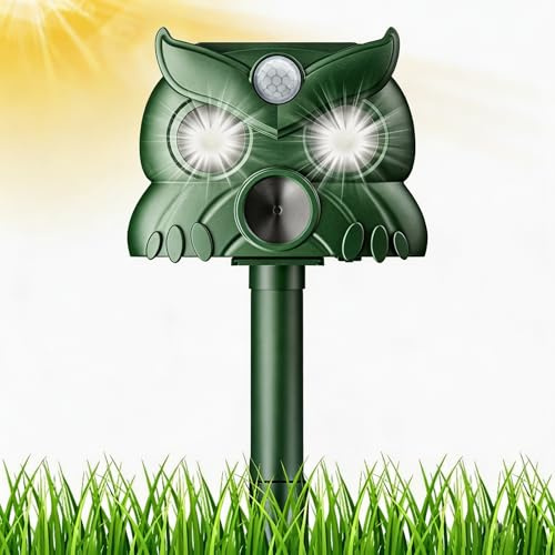Katzenschreck Ultraschall für Garten, Solar Marderschreck 3 Modus, Tiervertreiber mit PIR-Bewegungsmelder & Blitz, Wasserdicht IP65 Katzenabwehr Hundeschreck für Katzen, Hunde, Vöel, Mäse, Marder