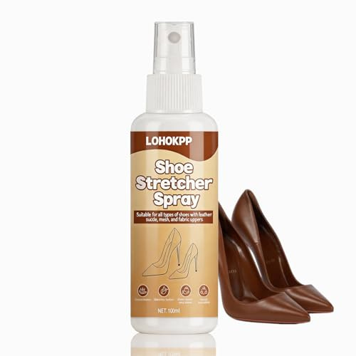 LOHOKPP 100ml Spray Dilatador Zapatos, Suavizante de Zapatos de Cuero, Estirador de Zapatos, Aumenta la Elasticidad en Zapatos de Cuero, Para Eliminar Rápidamente los Puntos de Presión