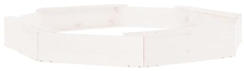 Generico Sabbiera con Sedute Bianca Ottagonale in Legno Massello di Pino-825017