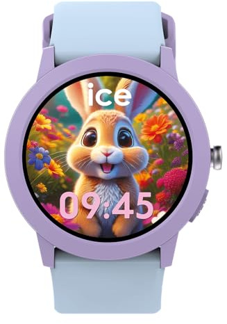 Ice-Watch – ICE smart junior RD Find My Purple soft blue –Lila Smartwatch mit Standortbestimmung für Mädchen mit Silikonarmband – 025442 (39 mm)–Kompatibel mit Find My, ohne Vertrag und ohne SIM-Karte