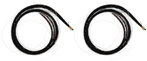 NULYLU Crins de Cheval Naturels pour Archet D'alto 2 Pièces, Noirs, Accessoires pour Instruments à Cordes, Réparation et Entretien D'archet, Compatibles Alto, Utilisation Professionnelle