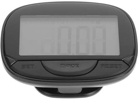 MUCKLILY Running Pedometer Portable Pedometer with Clip Fitness Information Tool Abs Material Random Colour Large Screen Calorie Display No Smartphone Required Suitable for Random Color