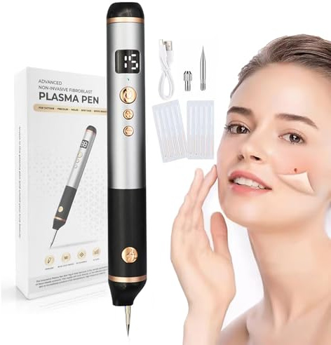Penna Laser Al Plasma Con 15 Livelli Di Intensità, Per La Rimozione Di Macchie, Lentiggini, Nei E Verruche, Escrescenze Cutanee, Adatta a Labbra,Mani,Occhi,Collo,Viso,Testa E Naso, Sicura E Indolore
