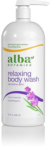 Alba Botanica Very Emollient Body Wash, French Lavender, 32 Oz