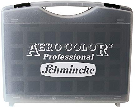 Schmincke - AERO COLOR Kunststoff-Koffer für 24 x 28 ml Flaschen, 81 924 097, zur individuellen Bestückung mit feinst-flüssigen Acryl- /Airbrushfarben