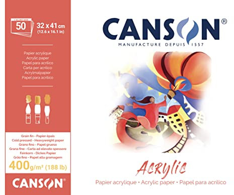 Canson 200807413 Acryl 32 x 41 cm, naturweiß