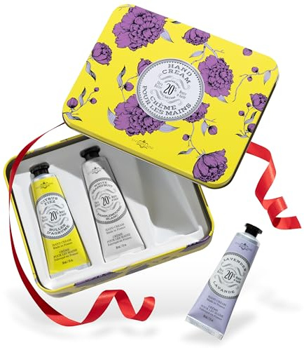 La Chatelaine Hand Cream Gift Set for Women, Mom, Sister, Travel Size, Natural Hand Cream Made in France with 20% Organic Shea Butter (Citrus Fizz, White Grapefruit, & Lavender) 3 x 1 fl. oz