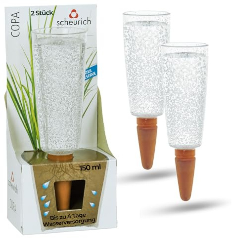 Scheurich Copa M Bewässerung Wasserspender Bewässerungskugel grün transparent (2, Transparent)