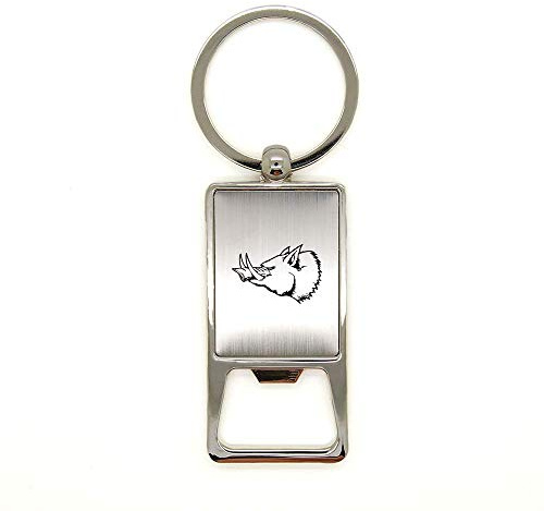 Porte clé en métal alu brossé Sanglier 1 décapsuleur gravure laser