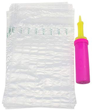 Weinflaschen-Schutz 24er-Packung Anti-Schock-Glasflaschen-Verpackungsbeutel f¨¹r sicheren Versand mit Mehrwegpumpe