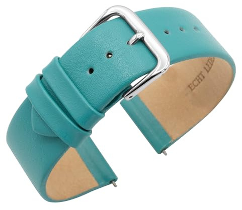 Eichmüller Uhrenarmband aus Kalbsleder, nahtlos – 10/12/14/16/18/20 mm Stegbreite – Ersatzband für Damen- & Herrenuhren, Federstege inklusive - 12 Farben