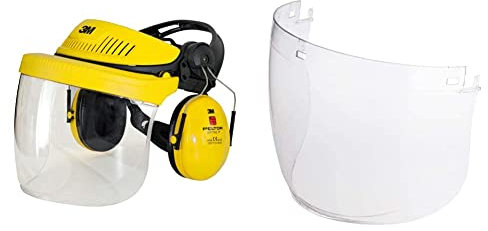 3M Gesichtsschutz G500 Multisystem, Gelb & 5F-11 Klarvisier Polycarbonat