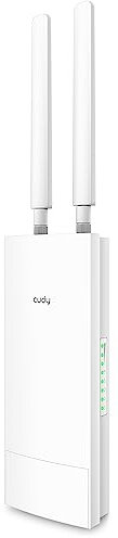 Cudy Modem Router 4G LTE Cat 4 da esterno sbloccato con slot SIM, WiFi AC1200, IP65, antenne rimovibili, adattatore PoE passivo incluso, montaggio su palo o a parete, DDNS, VPN, LT500-Outdoor