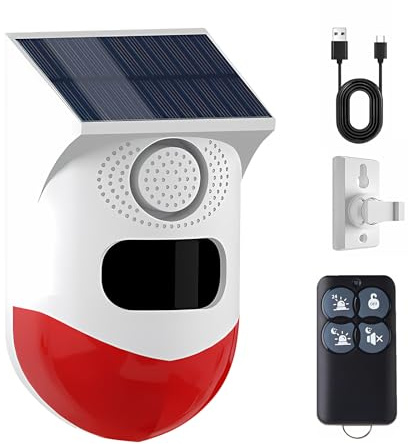 Yasorn Smart Bewegungsmelder Alarm, Bewegungssensor mit Fernbedienung, 120 dB Infrarot Sensor Reichweite 12m/110°, Kompatibel mit Tuya Smart/Smart Life APP (WiFi 2.4GHz)