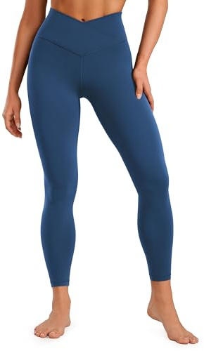 CRZ YOGA Donne Butterluxe V-Cross Leggings Sportivi Vita Alta Yoga Allenamento Pilates Elastico Pantaloni - 64cm Nave Francese 46