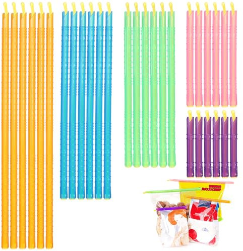 Geepen 30 pcs Clip Pinces Fermeture Sachet Alimentaire, Réutilisables Alimentaire Clip D'étanchéité Clip de Scellage de Sacs pour Cuisine, Maison, Stockage de Camping