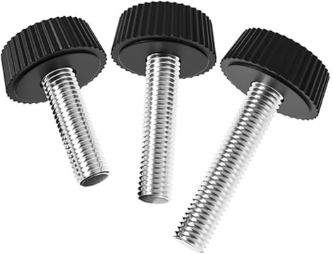TANIDA Rändelschrauben, Rändelschraube mit Griff, Rändelschraube, Rändelschraube aus Nylon mit rundem Kunststoffkopf, schwarz, M4 x 6 mm, 30 Stück (Color : Black, Size : M5*20mm 20Pcs)