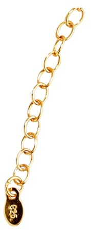Precious Pieces 14K Gold-Plated (over 925 Sterling Silver) Extension Chain 2 inch