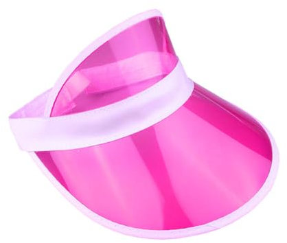ANZEE Unisex Neon Sun Visor Hats Bright Assorted Colours for Summer Sports, Pub Golf, Cycling, 80s Fancy Dress, Festivals, Hen Party Accessories (Pink)