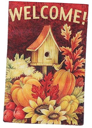 Kreative Halloween Flagge Kürbis Gartenflagge aus Flachs 1 Stück