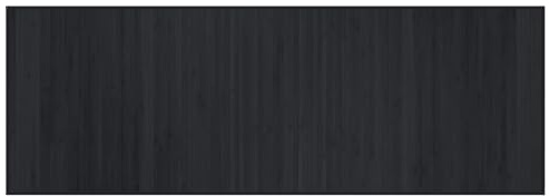 vidaXL Matta rektangulär svart 70x200 cm bambu, områdesmatta, vardagsrumsmatta, rektangulär matta, golvmatta, sovrumsmatta, bambumatta, modern matta