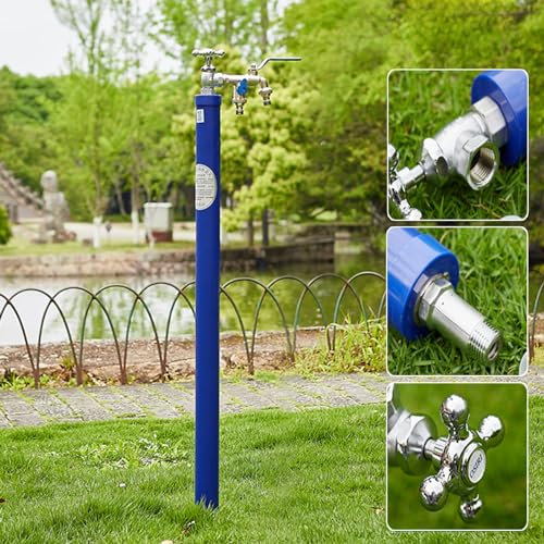 Garten WassersäUle Wasserhahn Für Den Außenbereich, Langlebige Gartenwassersäule Aus Edelstahl Mit Frostschutzmittel/Unabhängige Wassersäule Mit Wasserhahn Im Innenhof Für Gartenbewässerung & Auto (