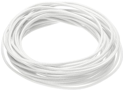 QUARKZMAN 5 Mètre/16,4ft 22AWG Câble Tressé en Silicone Flexible Blanc | Haute Température -60 à 300 Degrés Celsius Câble Électrique Résistant Isolé pour l'Industrie