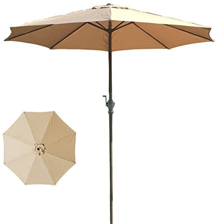 Sonnenschirm Gartenschirm, Sonnenschirm Baldachin, Sonnenschirm im Freien, Regen winddichter Regenschirm, rund, mit 8 stabilen Rippen, für Garten Patio Yard Beach Billard Tisch Sonnenschirm, Sonnensch